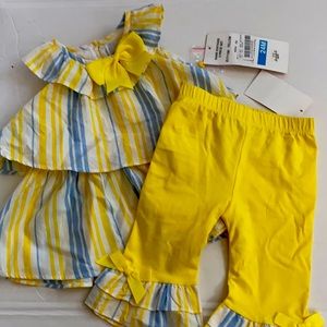 Rare Editions 2 piece little girls Capri set